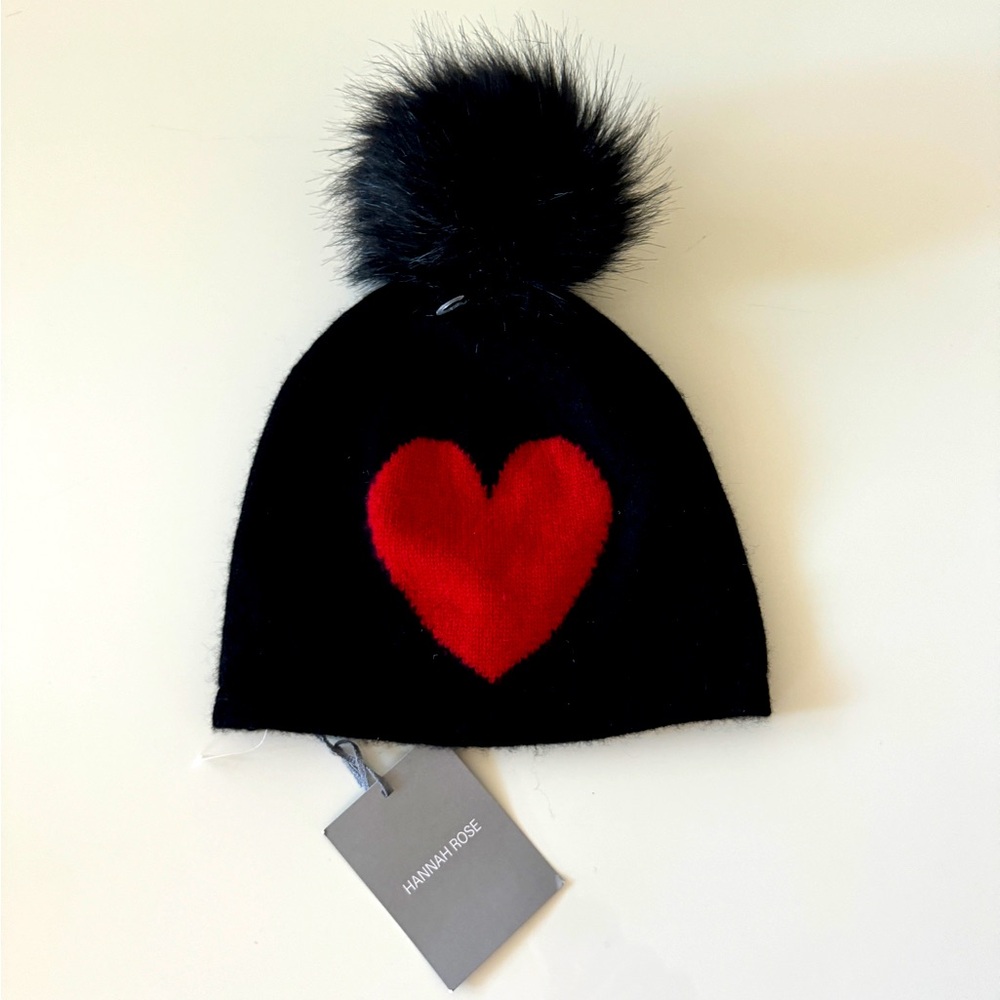 Hannah Rose Heart Cashmere Hat